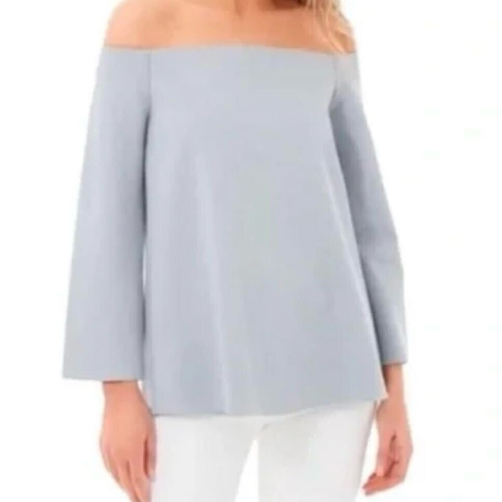 Off-Shoulder Light Blue Top